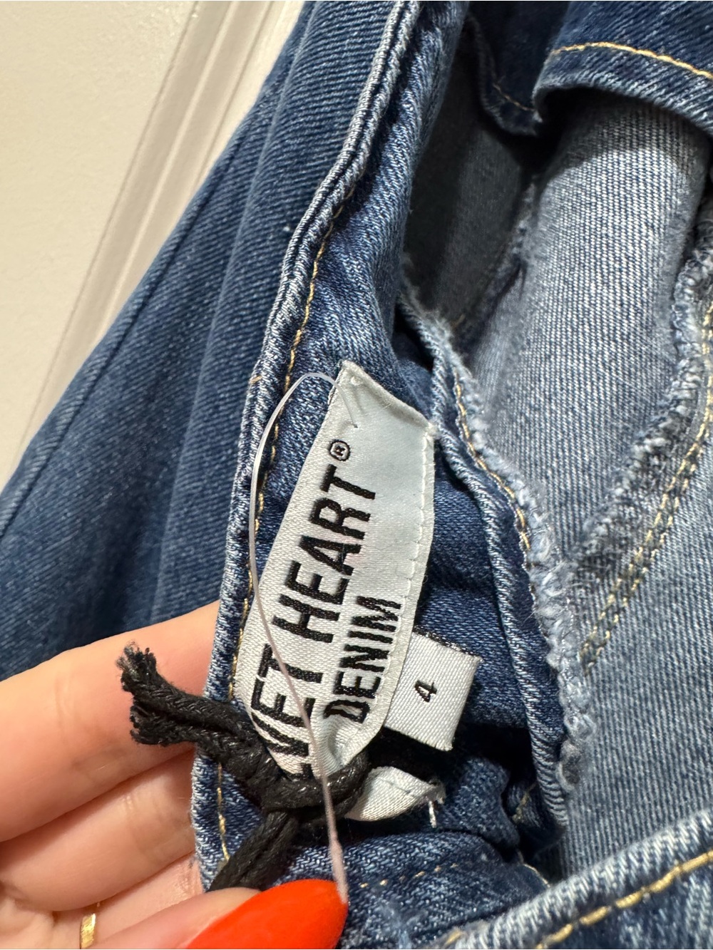 Velvet Heart Denim Halter Midi Dress - 4 - Picture 8 of 10